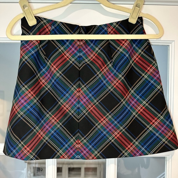 Zara black, red, green and blue plaid mini skirt - size small - Picture 5 of 6